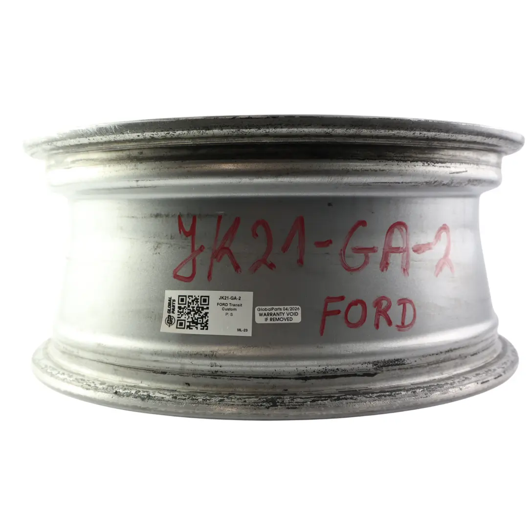 Leicht Metall Felge Silber 16" 6.5J ET:60 für Ford Transit Custom mit Teilenummer JK21-GA Ford Transit Custom Leicht Metall Felge Silber 16" 6.5J ET:60 - SKU JK21-GA-2 - Teilenummer JK21-GA