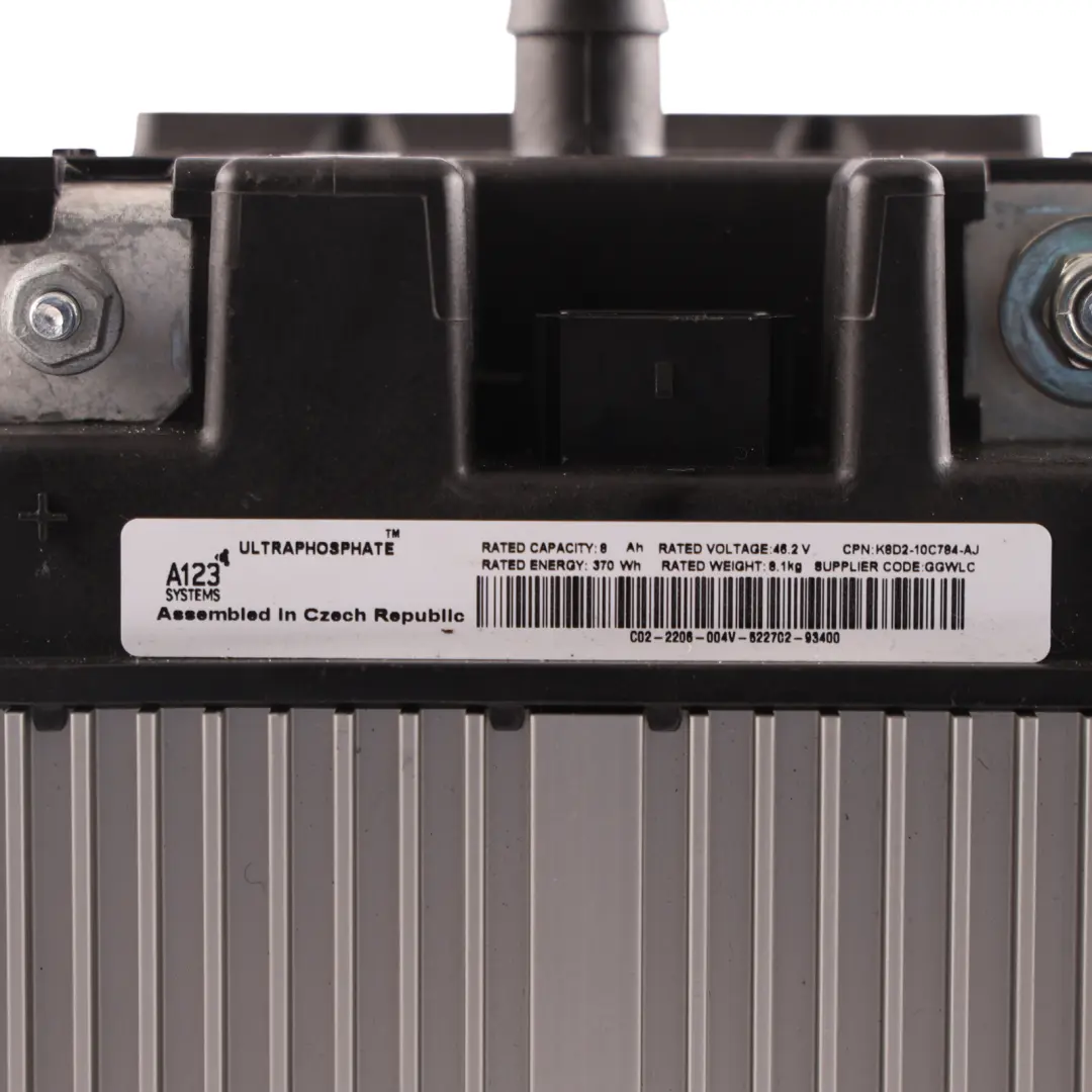 Lithium Battery Module to Range Rover Sport L494 Hybrid MHEV with Part number K8D2-10C784-AJ Range Rover Sport L494 Hybrid MHEV Lithium Battery Module - SKU K8D2-10C784-AJ - Part number K8D2-10C784-AJ
