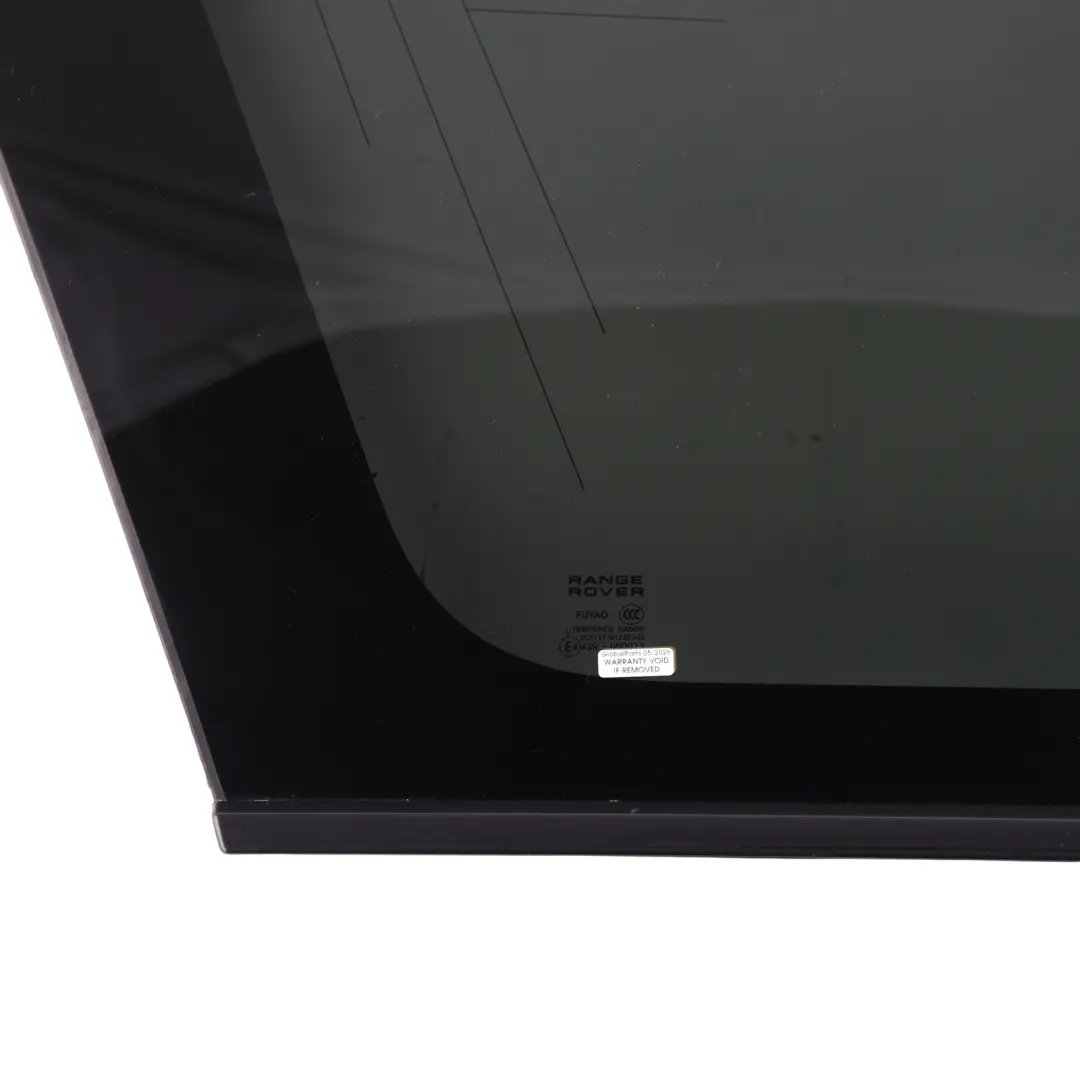 Window Quarter Glass Tinted Fixed AS3 Left N/S to Range Rover L405 Rear with Part number LR034330 Range Rover L405 Rear Window Quarter Glass Tinted Fixed AS3 Left N/S - SKU LR034330-1 - Part number LR034330