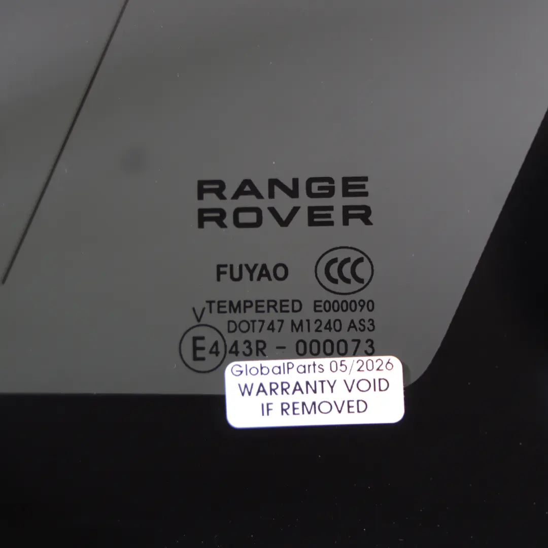 Range Rover Sport L494 Rear Quarter Window Right O/S Tinted AS3 DK6229600DC - SKU LR044116 - Part number LR044116