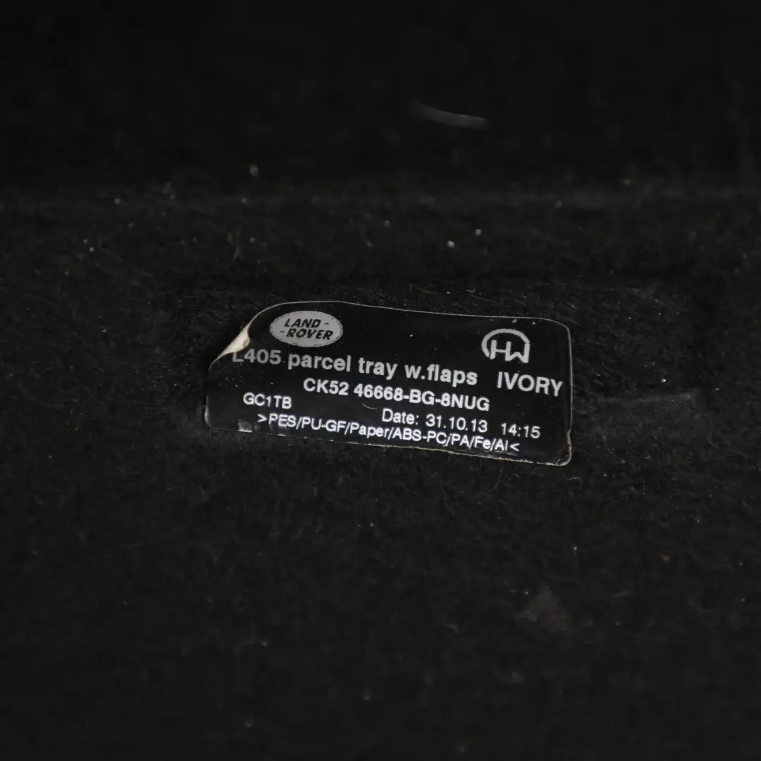 Range Rover L405 Rear Parcel Shelf Luggage Compartment Ivory CK5246668BG8NUG - SKU LR045775 - Part number LR045775