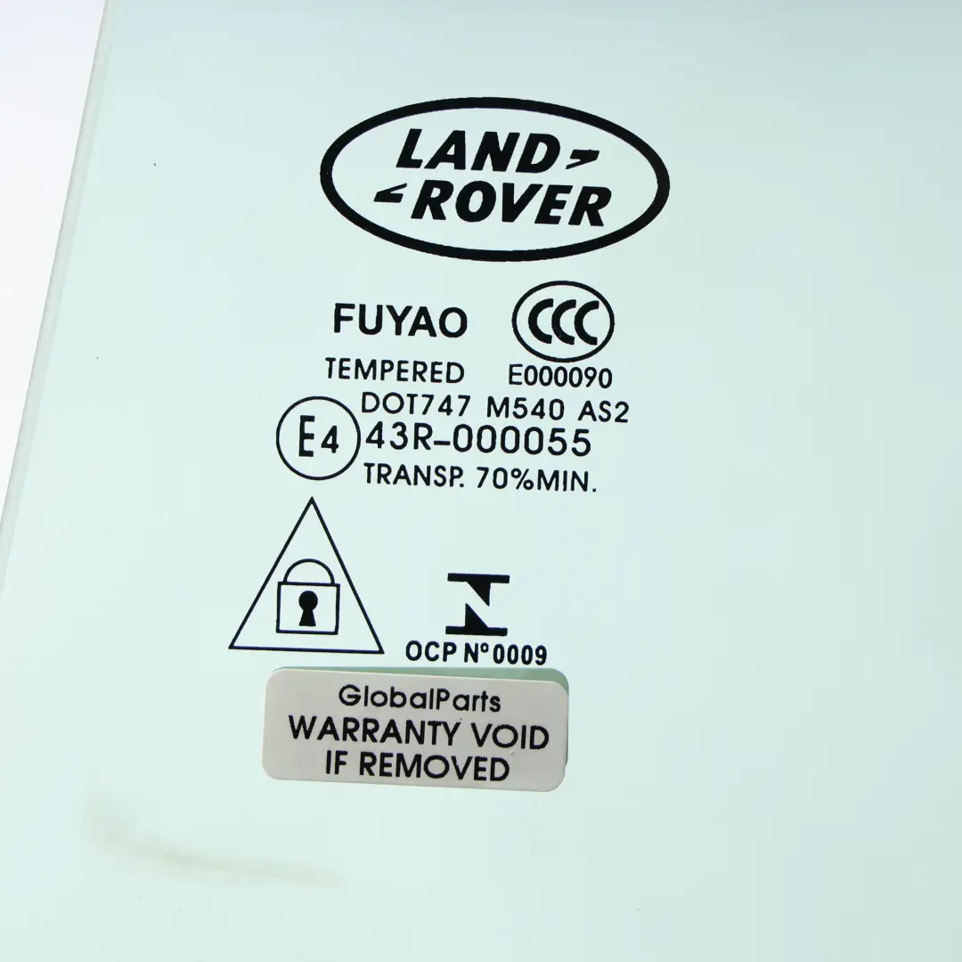 Land Rover Discovery L550 Vitre Arrière Gauche FK72-25713-AA - SKU LR058835 - Numéro de pièce LR058835
