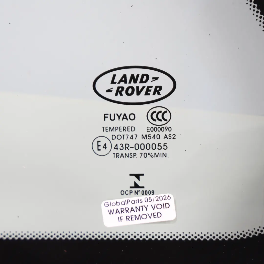 Land Rover Discovery Sport L550 Rear Quarter Window Glass AS2 Left N/S - SKU LR073091 - Part number LR073091