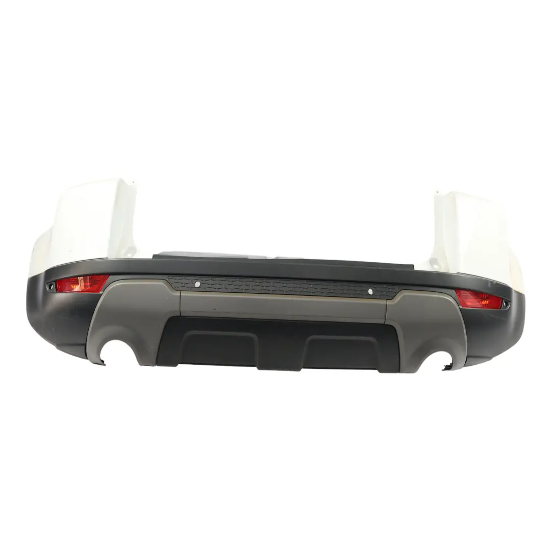 Bumper Trim Cover Fuji White - 867 GJ32-17A958-CA to Range Rover Evoque L538 Rear with Part number LR074962 Range Rover Evoque L538 Rear Bumper Trim Cover Fuji White - 867 GJ32-17A958-CA - SKU LR074962-FWH - Part number LR074962