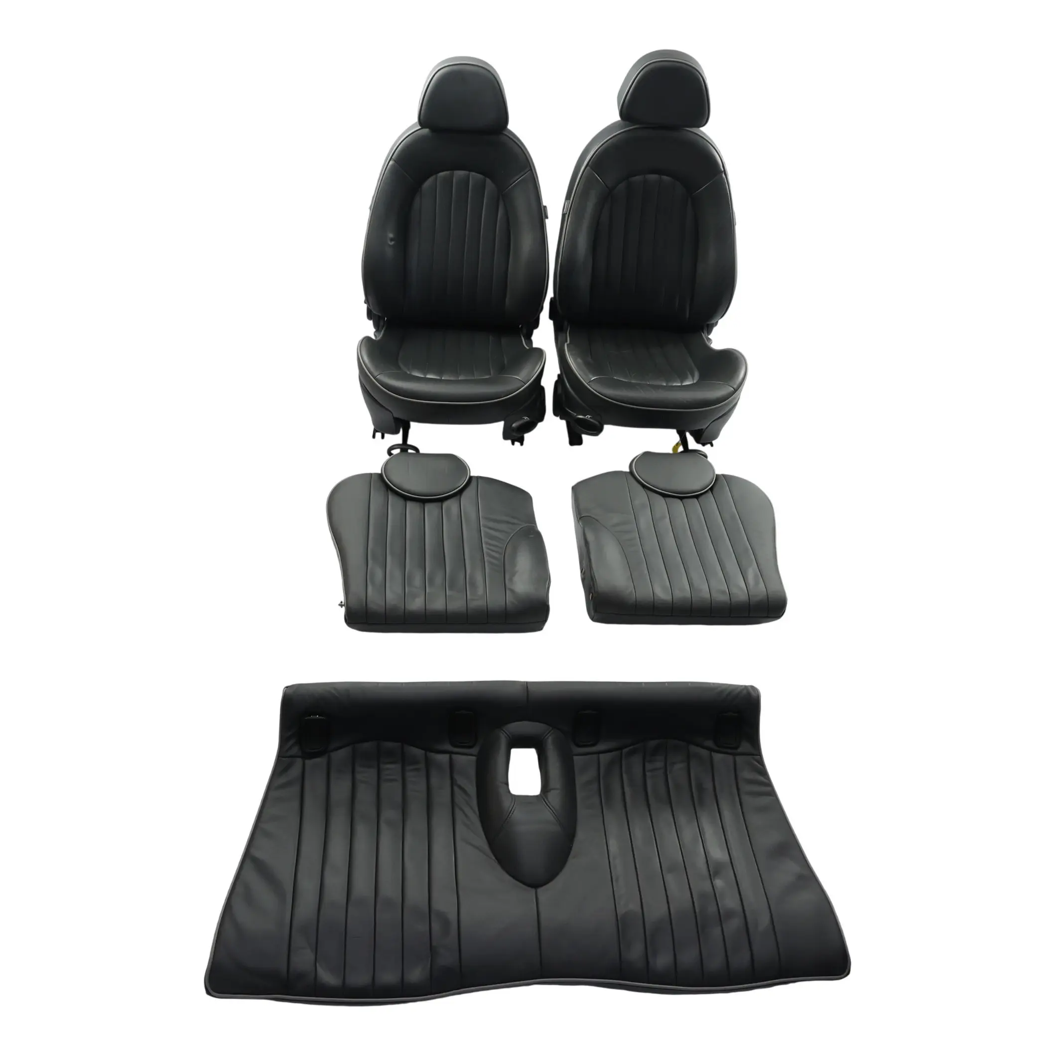 Mini R50 Ledersitze Beheizt Englisch Park Lane Panther Schwarz Vorne Hinten Sitz