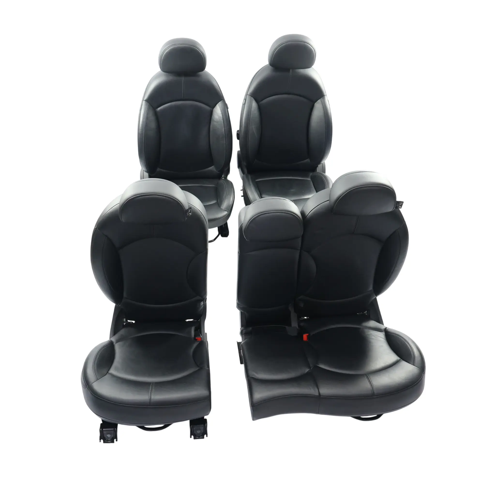 Mini Cooper R60 Countryman Front Rear Interior Seats Heated Sport Black Leather 