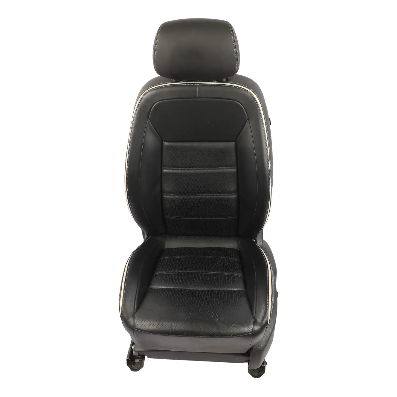 Ford Mondeo Mk4 Front Seat Electric Left N/S Black Leather Perforated