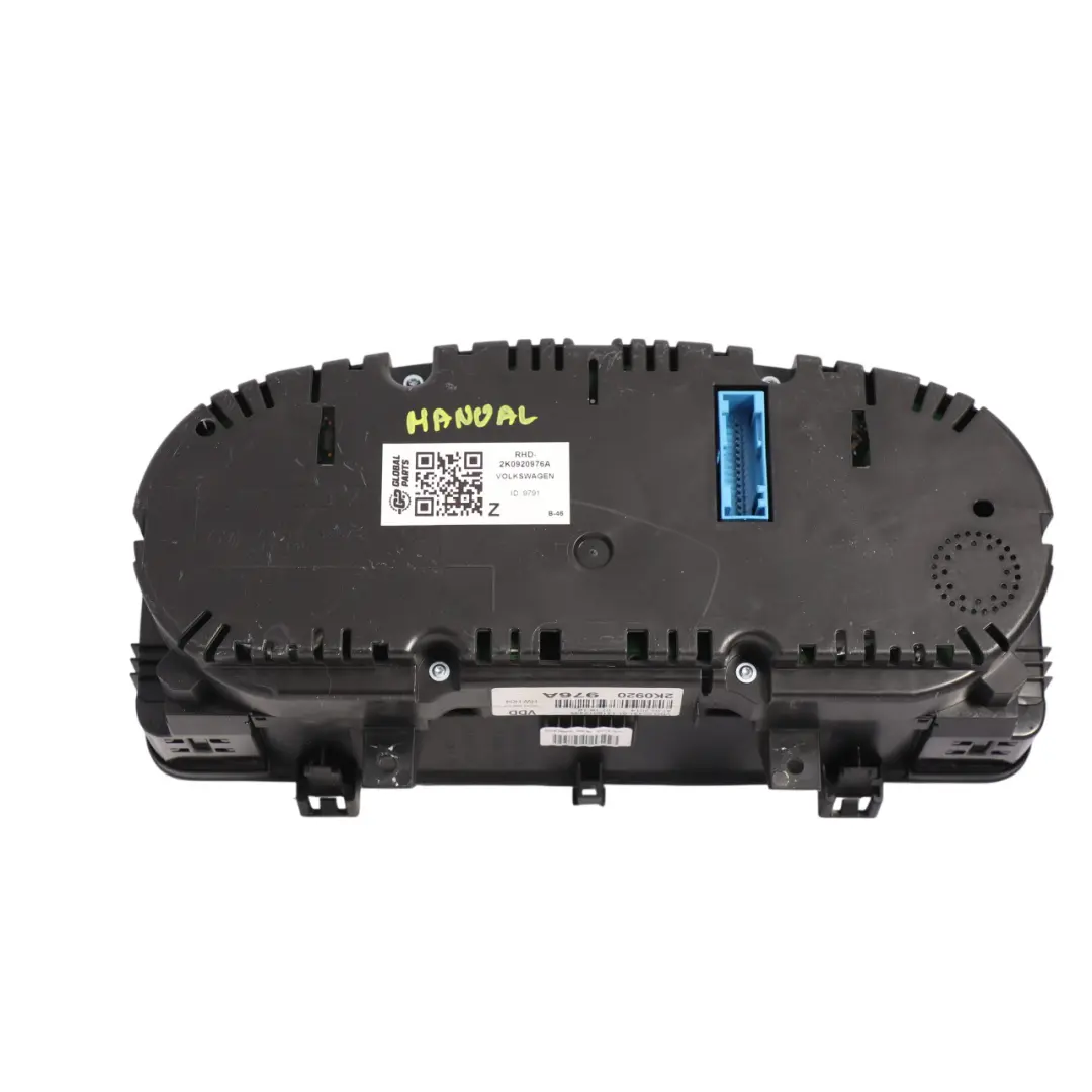2K Instrument Cluster Speedometer Diesel Manual to VW Volkswagen Caddy with Part number 2K0920976A VW Volkswagen Caddy 2K Instrument Cluster Speedometer Diesel Manual - SKU RHD-2K0920976A - Part number 2K0920976A