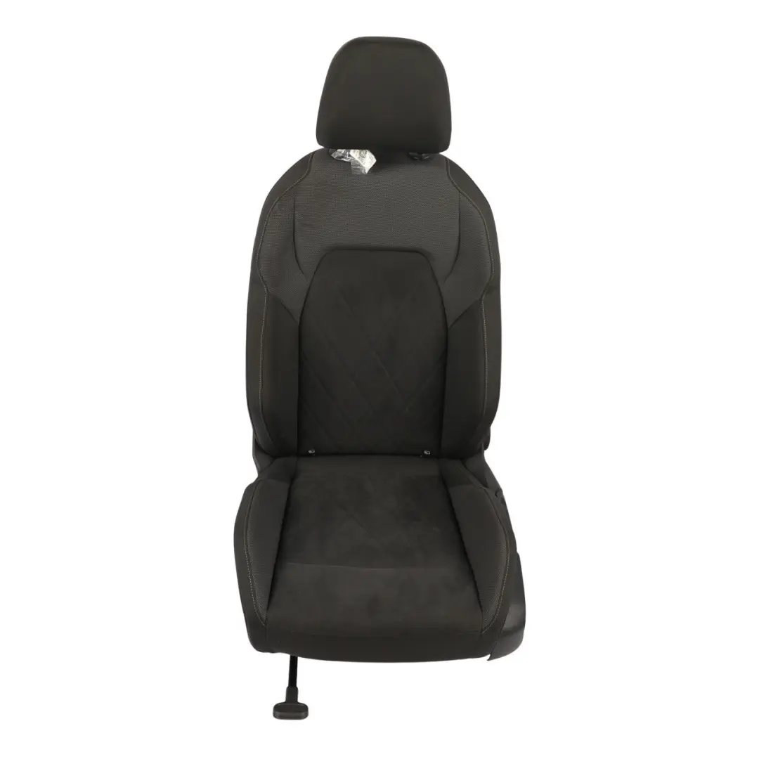 Volkswagen Golf Mk8 Seat Front Left N/S Cloth Velour Black Crystal Grey Isofix - SKU RHD-5H0881805AR-1 - Part number 5H0881805AR