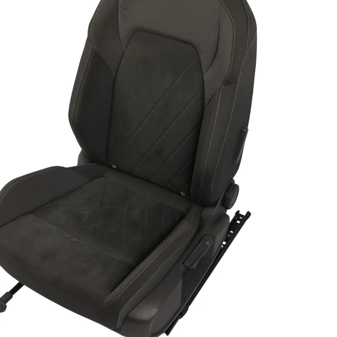 Mk8 Seat Front Left N/S Cloth Velour Black Crystal Grey Isofix to Volkswagen Golf with Part number 5H0881805AR Volkswagen Golf Mk8 Seat Front Left N/S Cloth Velour Black Crystal Grey Isofix - SKU RHD-5H0881805AR-1 - Part number 5H0881805AR
