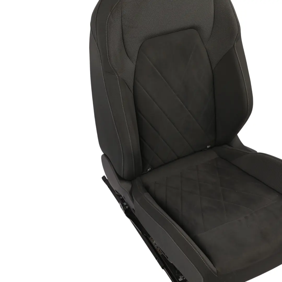 Volkswagen Golf Mk8 Seat Front Left N/S Cloth Velour Black Crystal Grey Isofix - SKU RHD-5H0881805AR-1 - Part number 5H0881805AR