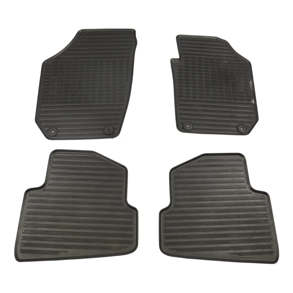 Skoda Mk2 5J Floor Mats Rubber Carpets Liner Black Front Rear Set x4 5J2061550