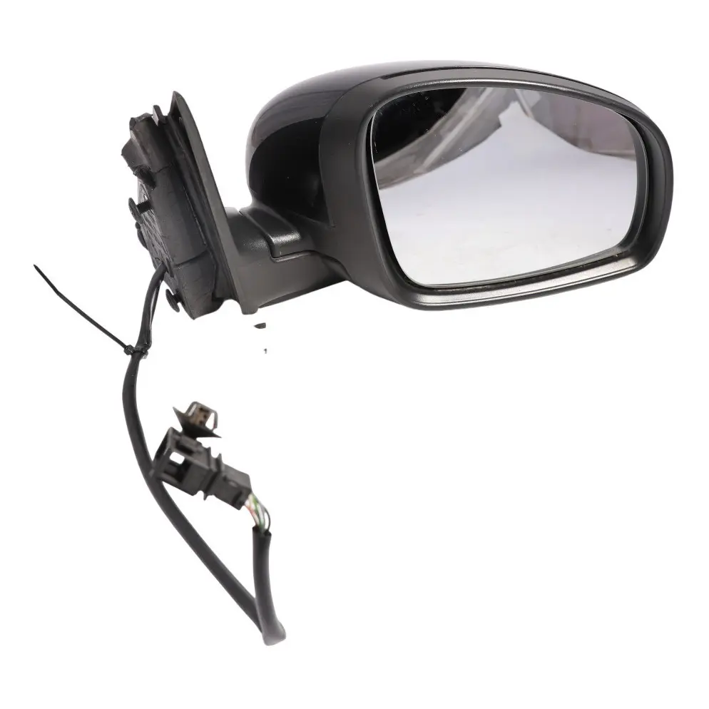 Skoda Fabia Mk2 Door Wing Mirror Heated Right O/S Black Magic Pearl - C9Z