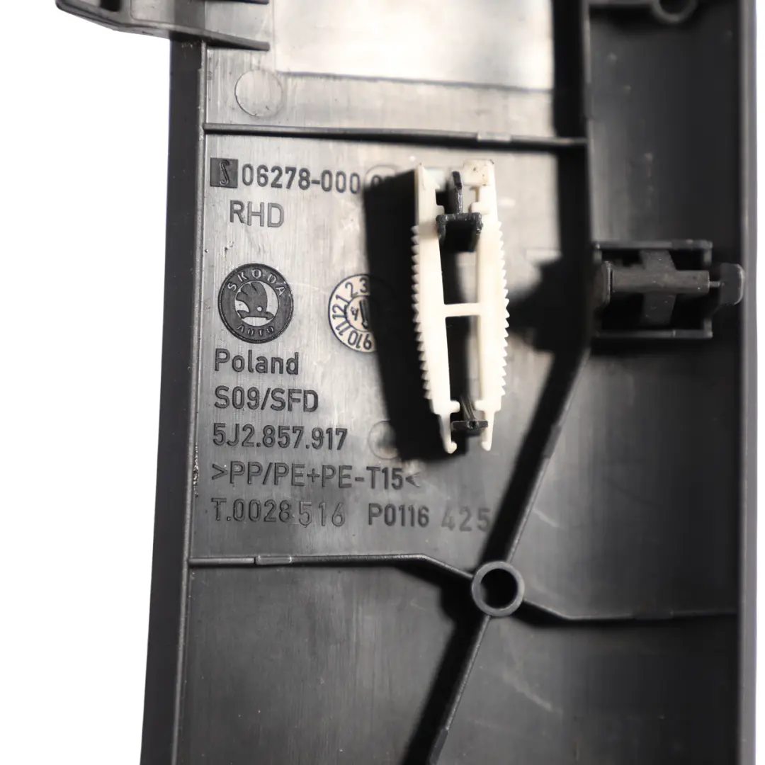 Mk2 Dashboard Dash Trim Panel Central Electrics Cover to Skoda Fabia with Part number 5J2857917A Skoda Fabia Mk2 Dashboard Dash Trim Panel Central Electrics Cover - SKU RHD-5J2857917A - Part number 5J2857917A