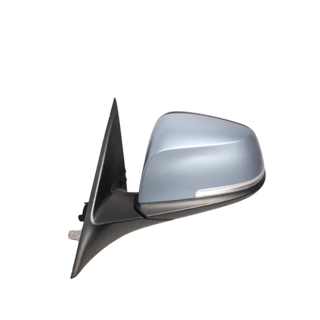 BMW F30 F31 Outer Wing Mirror Heated Left N/S 6 Pins Liquid Blue Metallic - B40 - SKU RHD-7245093-LBL - Part number 7245093