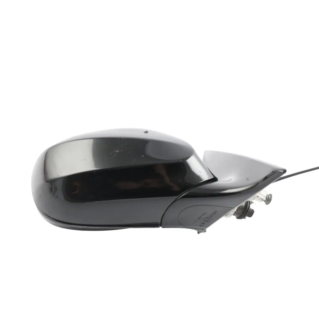BMW E92 E93 LCI Wing Mirror Heated M Sport Gloss Right O/S Black Sapphire - 475 - SKU RHD-7268214-BS - Part number 7268214
