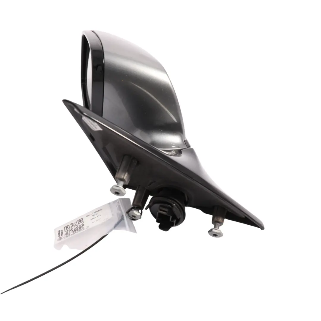 BMW F12 F13 Door Wing Mirror Heated Left N/S High Gloss Spacegrau Metallic - A52 - SKU RHD-7286409-SCG - Part number 7286409