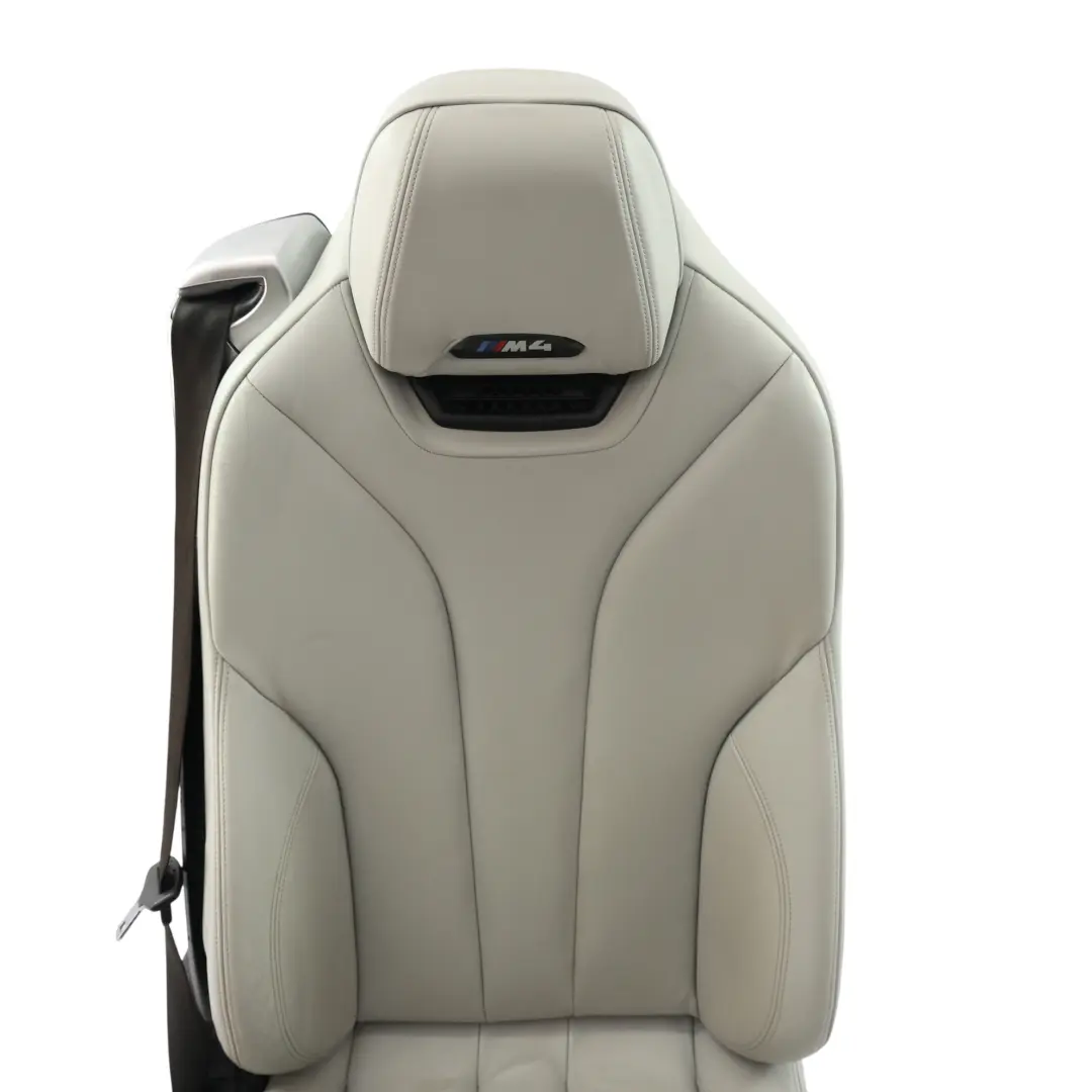 BMW F83 M4 Seat M Sport Memory Neck Heated Front Right O/S Leather Silverstone - SKU RHD-8058354-3 - Part number 8058354