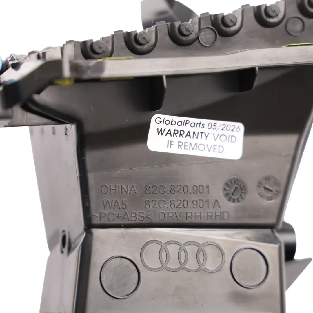 Mk2 Dashboard Air Vent Grill Panel Right Driver's Side O/S to Audi A1 with Part number 82C820901 Audi A1 Mk2 Dashboard Air Vent Grill Panel Right Driver's Side O/S - SKU RHD-82C820901 - Part number 82C820901