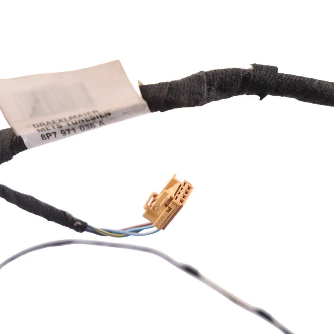 Audi A3 8P Front Door Wiring Harness Cable Driver Side - SKU RHD-8P7971036A - Part number 8P7971036A