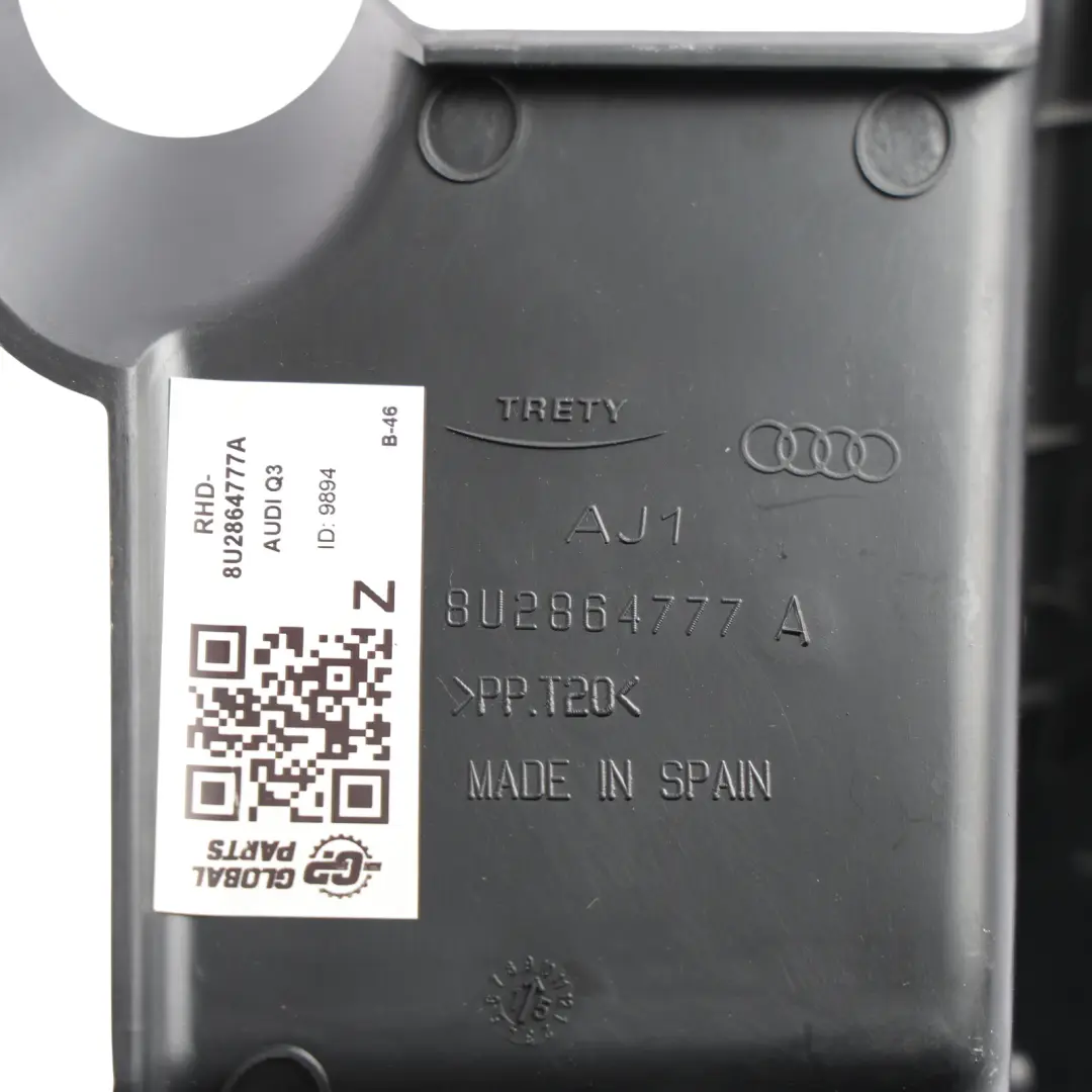 Audi Q3 8U Front Footrest Cover Trim Panel Driver's Side Black - SKU RHD-8U2864777A - Part number 8U2864777A