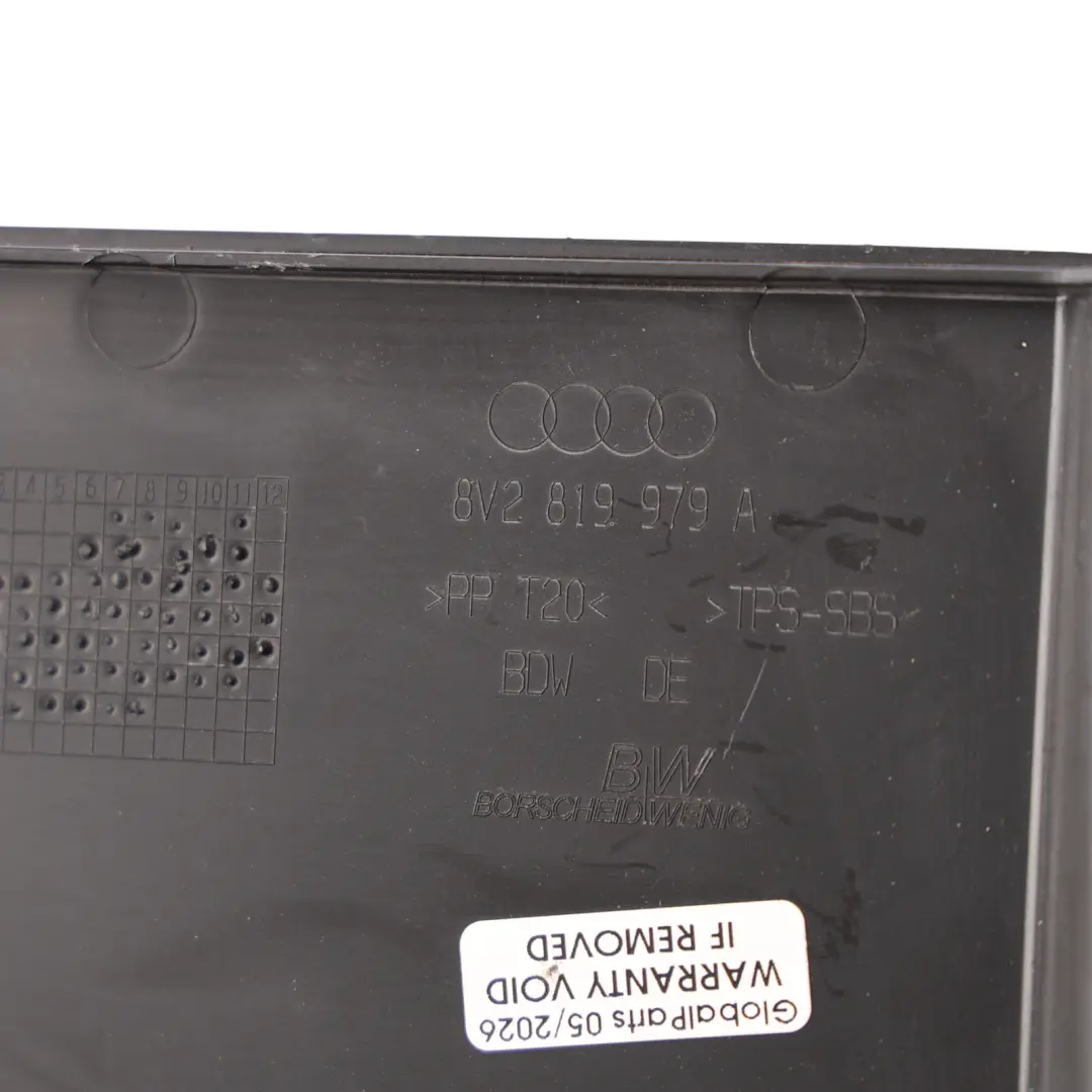 Audi A3 RS3 8V Q2 GA Pollen Filter Cover Rain Channel Black Right O/S - SKU RHD-8V2819979A - Part number 8V2819979A