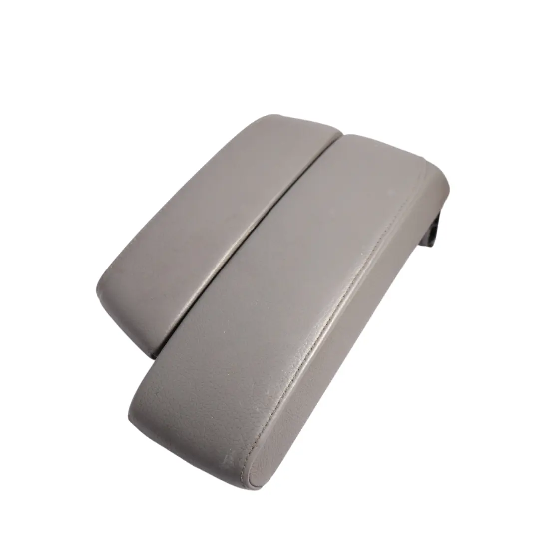 BMW E90 E91 E92 E93 Center Console Armrest Cover Leather Grey - SKU RHD-9133817-1 - Part number 9133817
