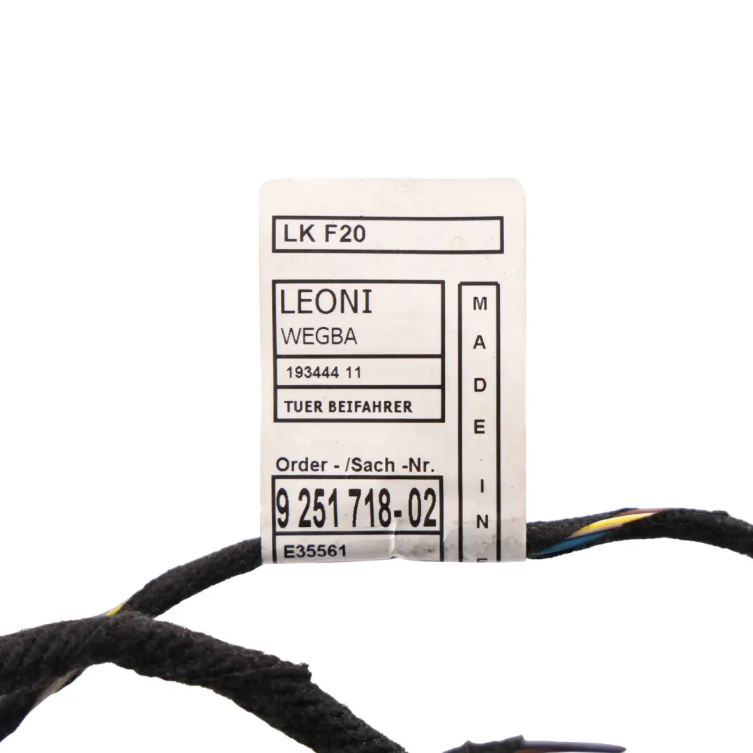 Door Wiring Loom Harness Cables Front Right O/S to BMW F20 with Part number 9251718 BMW F20 Door Wiring Loom Harness Cables Front Right O/S - SKU RHD-9251718-1 - Part number 9251718