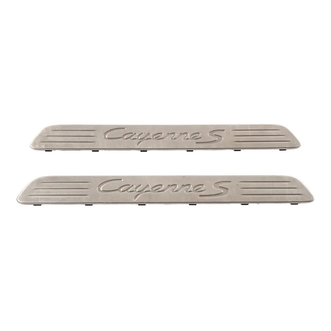 Front Sill Entrance Strip Lettering Set x2 to Porsche Cayenne 92A with Part number 95855546701 Porsche Cayenne 92A Front Sill Entrance Strip Lettering Set x2 - SKU RHD-95855546701-1 - Part number 95855546701