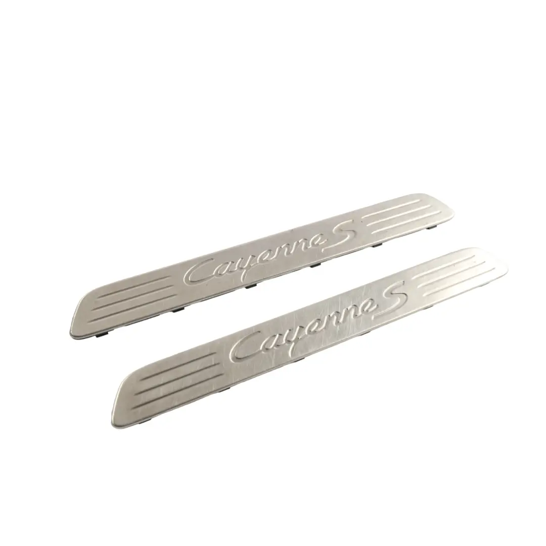 Porsche Cayenne 92A Front Sill Entrance Strip Lettering Set x2 - SKU RHD-95855546701-1 - Part number 95855546701