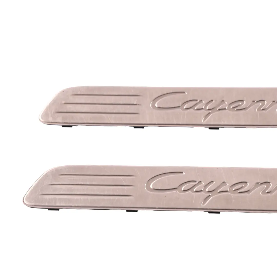 Porsche Cayenne 92A Front Sill Entrance Strip Lettering Set x2 - SKU RHD-95855546701-1 - Part number 95855546701