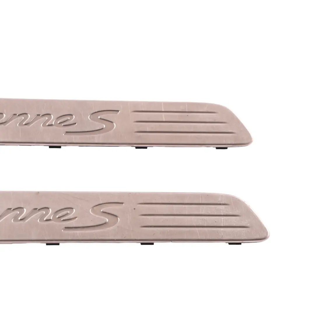 Front Sill Entrance Strip Lettering Set x2 to Porsche Cayenne 92A with Part number 95855546701 Porsche Cayenne 92A Front Sill Entrance Strip Lettering Set x2 - SKU RHD-95855546701-1 - Part number 95855546701