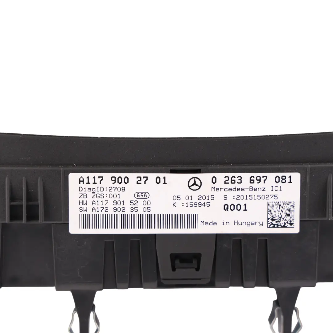 Mercedes C117 Instrument Cluster Speedometer Diesel Automatic A1179002702 - SKU RHD-A1179002701 - Part number A1179002701