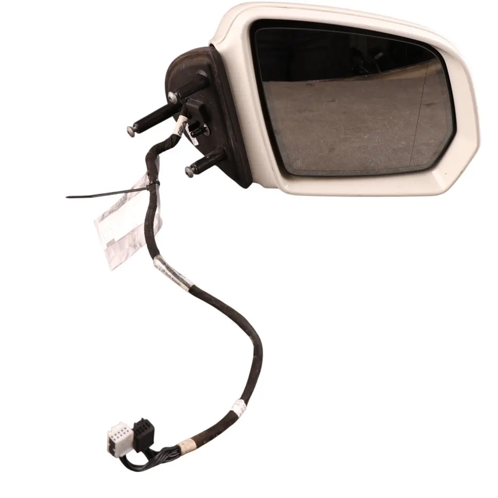 Wing Mirror Power Fold Right O/S Calcite White - 650 to Mercedes ML W164 with Part number A1648103693 Mercedes ML W164 Wing Mirror Power Fold Right O/S Calcite White - 650 - SKU RHD-A1648103693-CW - Part number A1648103693