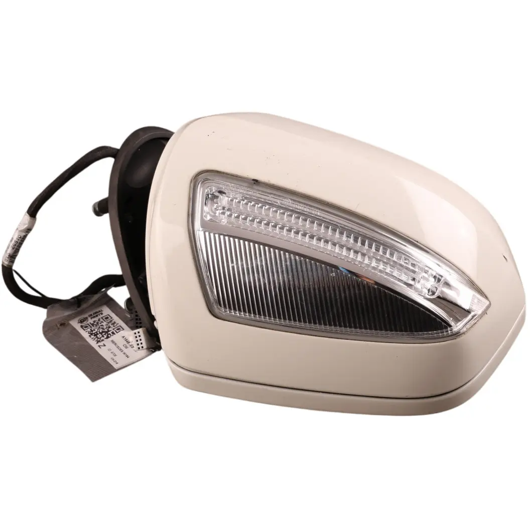 Wing Mirror Power Fold Right O/S Calcite White - 650 to Mercedes ML W164 with Part number A1648103693 Mercedes ML W164 Wing Mirror Power Fold Right O/S Calcite White - 650 - SKU RHD-A1648103693-CW - Part number A1648103693