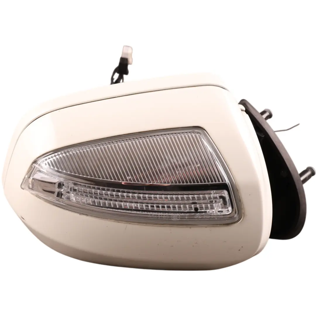 Wing Mirror Power Fold Right O/S Calcite White - 650 to Mercedes ML W164 with Part number A1648103693 Mercedes ML W164 Wing Mirror Power Fold Right O/S Calcite White - 650 - SKU RHD-A1648103693-CW - Part number A1648103693