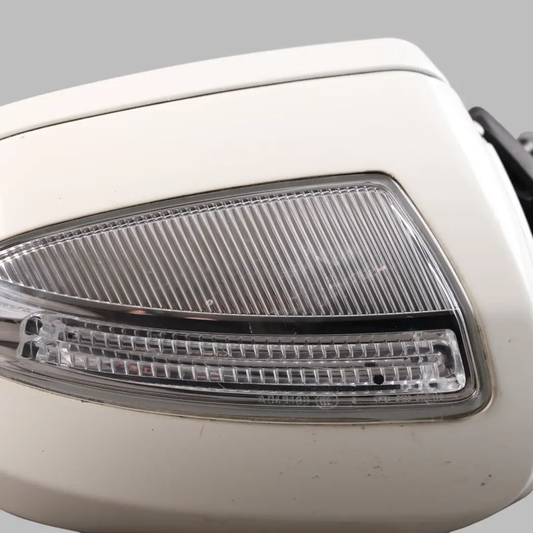 Wing Mirror Power Fold Right O/S Calcite White - 650 to Mercedes ML W164 with Part number A1648103693 Mercedes ML W164 Wing Mirror Power Fold Right O/S Calcite White - 650 - SKU RHD-A1648103693-CW - Part number A1648103693