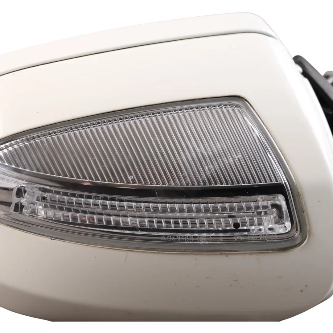 Wing Mirror Power Fold Right O/S Calcite White - 650 to Mercedes ML W164 with Part number A1648103693 Mercedes ML W164 Wing Mirror Power Fold Right O/S Calcite White - 650 - SKU RHD-A1648103693-CW - Part number A1648103693