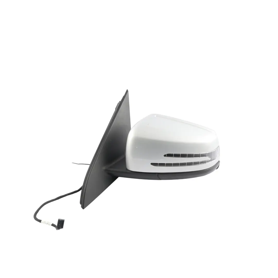 Wing Mirror Outside Power Fold Door Left N/S Polar Silver - 761 to Mercedes W176 with Part number A1768100300 Mercedes W176 Wing Mirror Outside Power Fold Door Left N/S Polar Silver - 761 - SKU RHD-A1768100300-PLS - Part number A1768100300