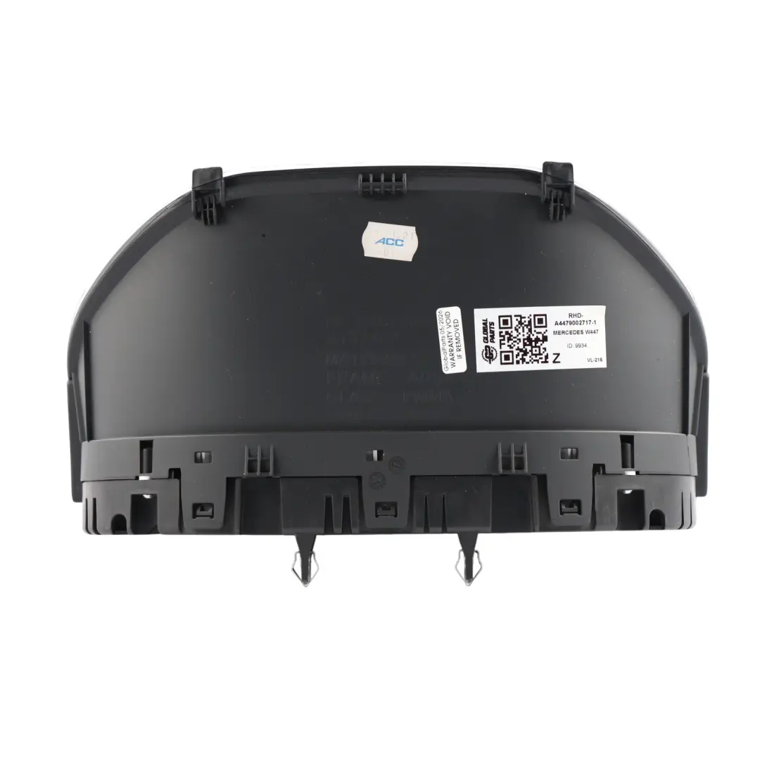 Mercedes W447 Instrument Cluster Diesel Speedo Clocks Manual - SKU RHD-A4479002717-1 - Part number A4479002717