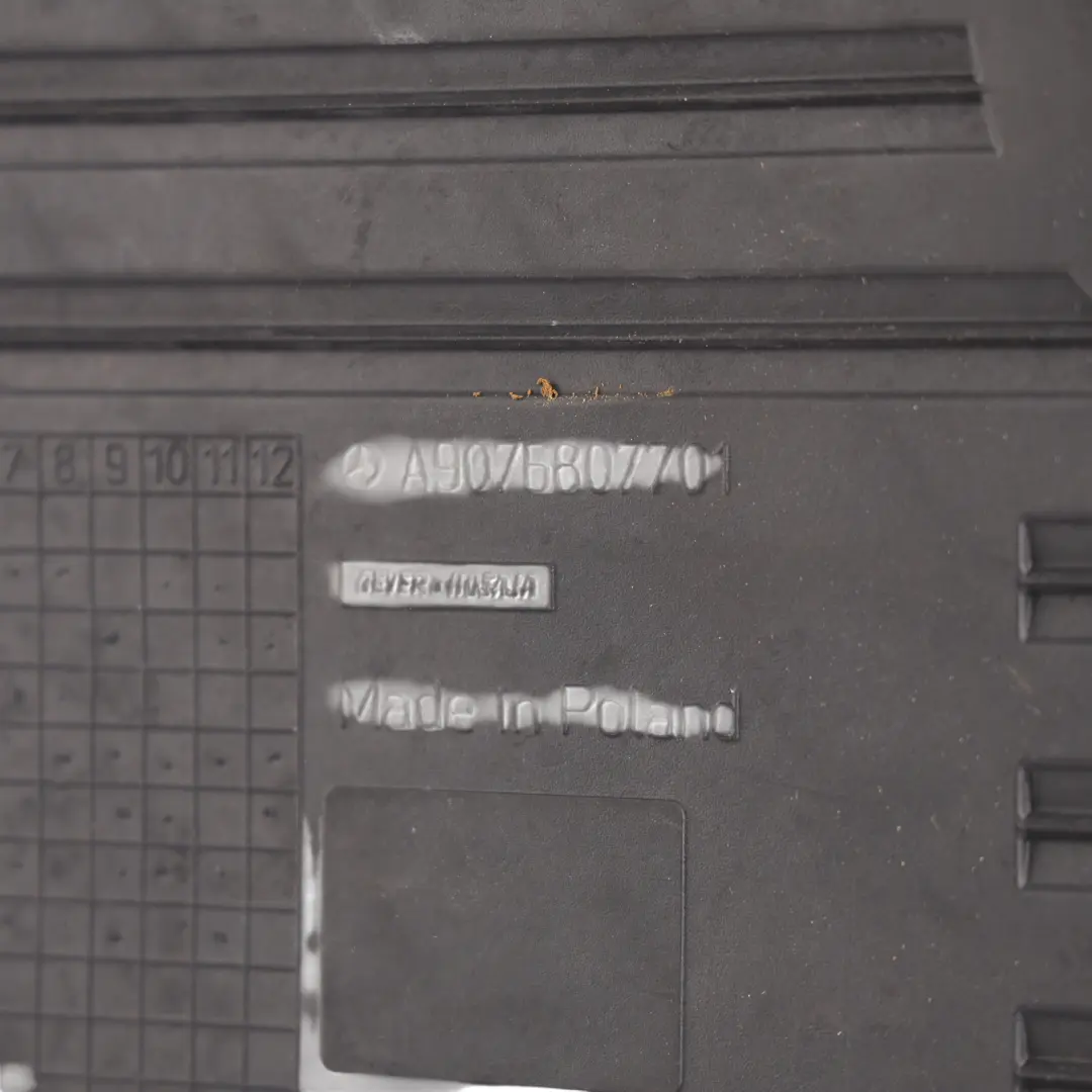 Mercedes Sprinter A907 Front Floor Mat Rubber Cover Right O/S - SKU RHD-A9076807701 - Part number A9076807701