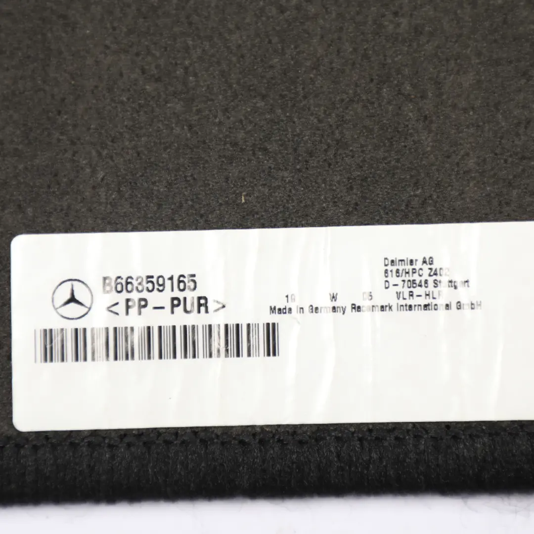 Mercedes W169 Front Rear Floor Carpet Mats Liner Set - SKU RHD-B66359165 - Part number B66359165
