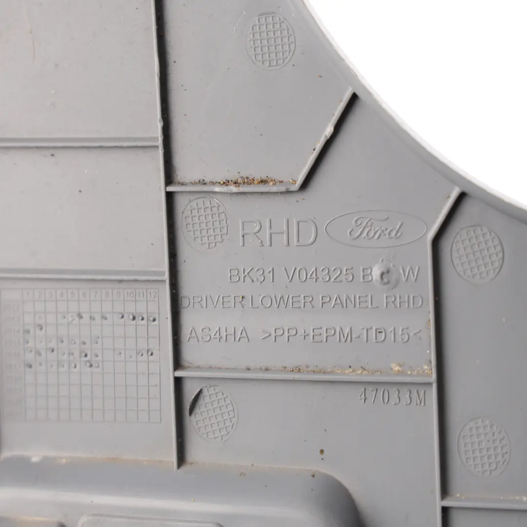 Ford Transit Mk8 Front Dashboard Trim Cover Panel Driver's Side - SKU RHD-BK31-V04325-BCW - Part number BK31-V04325-BCW