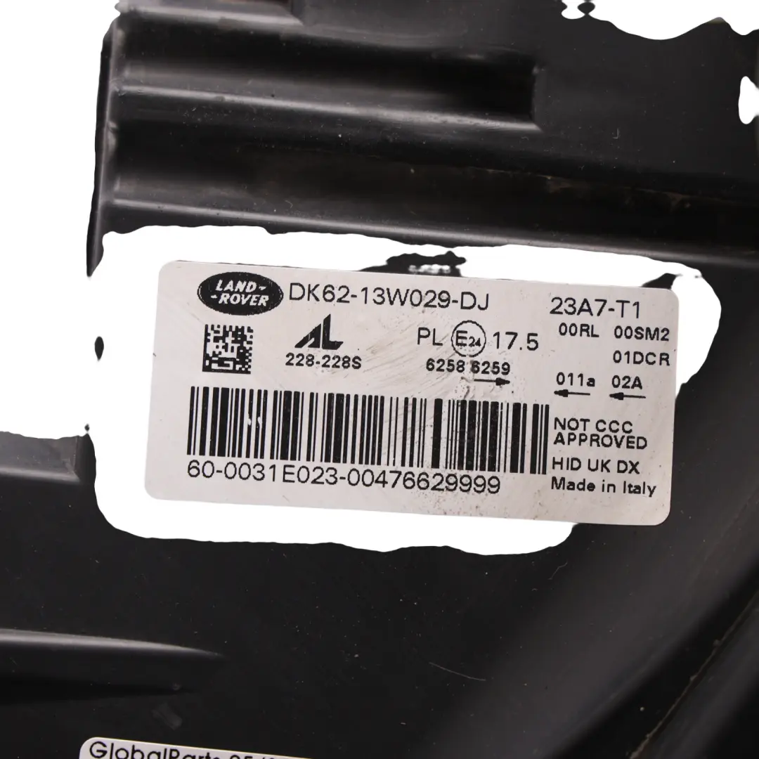 Range Rover Sport L494 Front Headlight Headlamp Xenon Right O/S - SKU RHD-DK62-13W029-DJ - Part number DK62-13W029-DJ