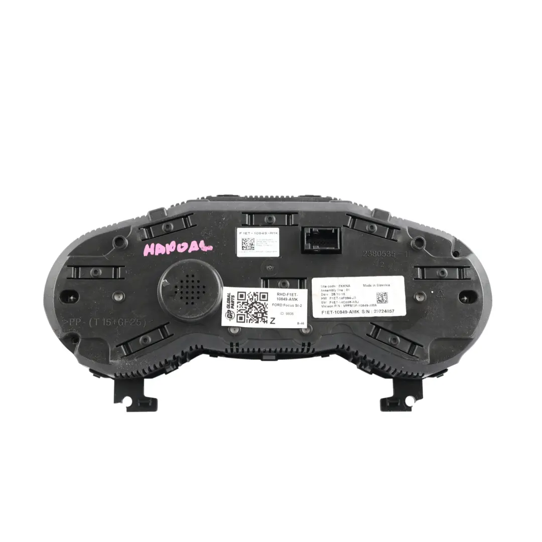 Ford Focus Mk3 ST Speedometer Instrument Cluster Diesel Manual - SKU RHD-F1ET-10849-AMK - Part number F1ET-10849-AMK