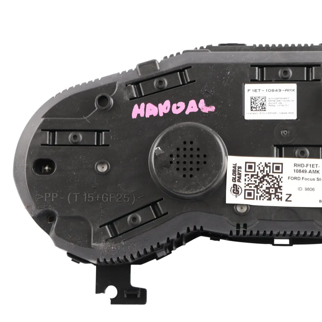 Mk3 ST Speedometer Instrument Cluster Diesel Manual to Ford Focus with Part number F1ET-10849-AMK Ford Focus Mk3 ST Speedometer Instrument Cluster Diesel Manual - SKU RHD-F1ET-10849-AMK - Part number F1ET-10849-AMK