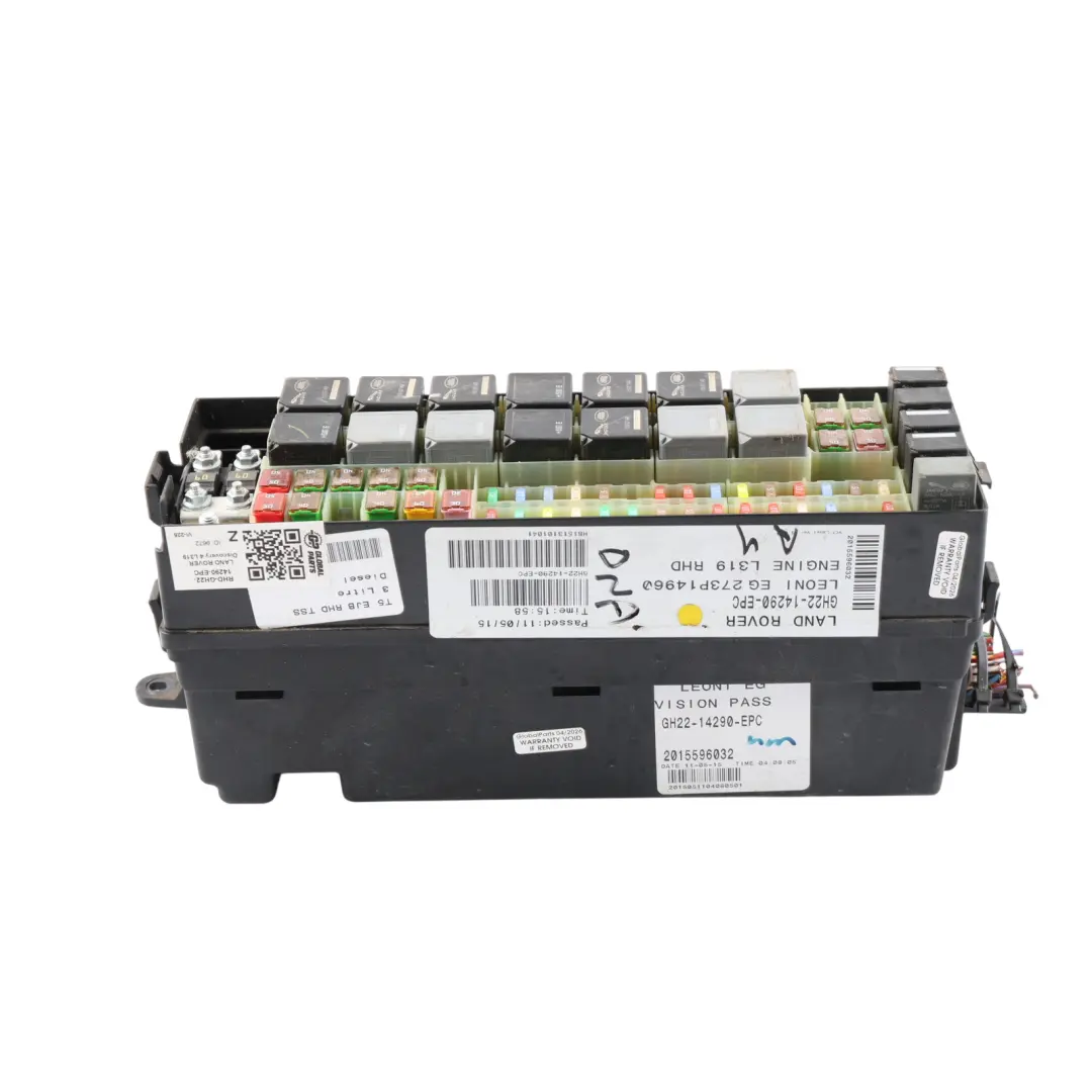 Land Rover Discovery 4 L319 Under Bonnet Fuse Box Realy Unit - SKU RHD-GH22-14290-EPC - Part number GH22-14290-EPC