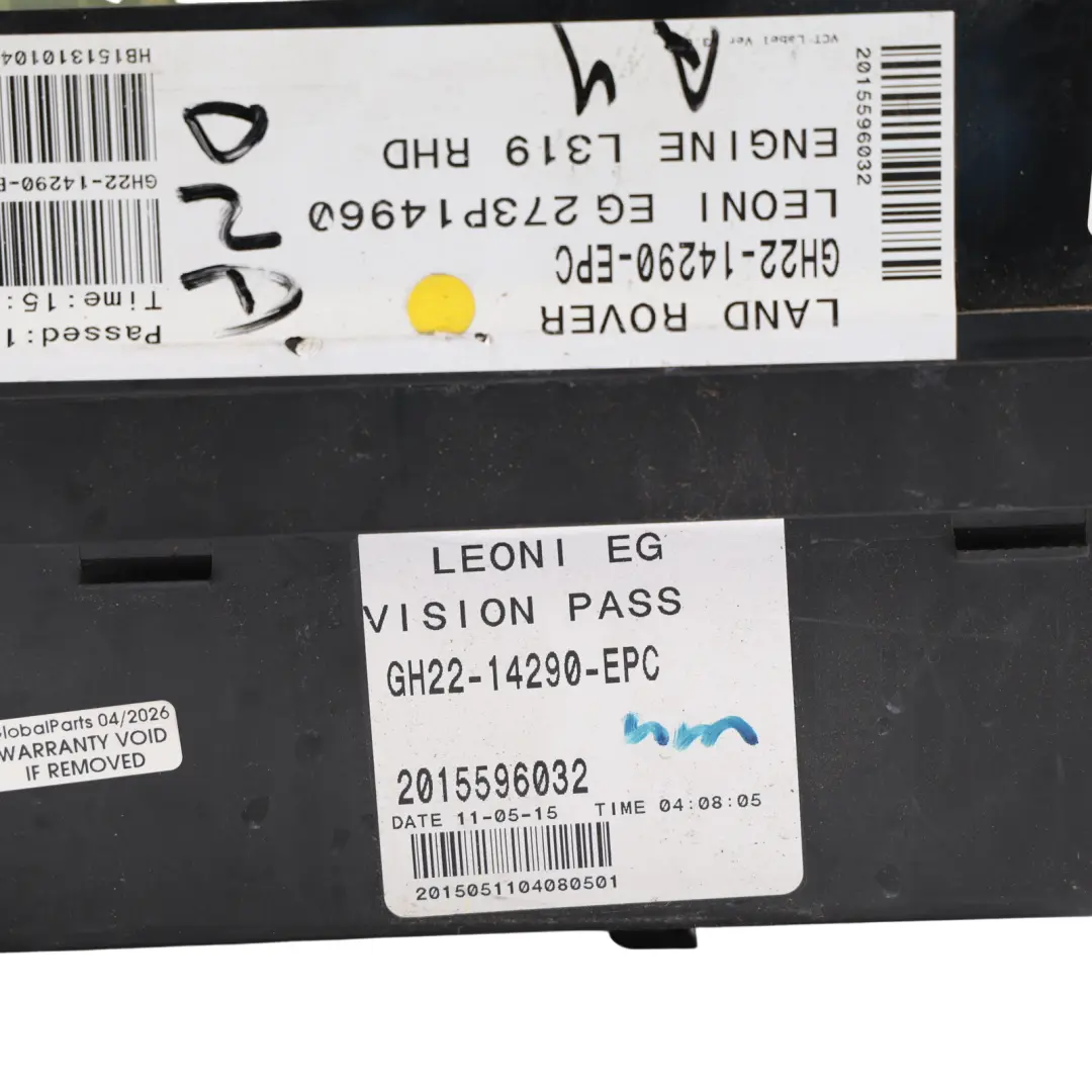 Under Bonnet Fuse Box Realy Unit to Land Rover Discovery 4 L319 with Part number GH22-14290-EPC Land Rover Discovery 4 L319 Under Bonnet Fuse Box Realy Unit - SKU RHD-GH22-14290-EPC - Part number GH22-14290-EPC