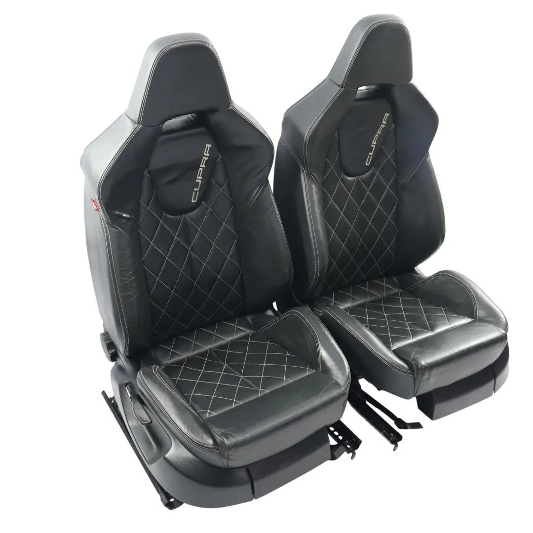 MK2 Sedili Anteriori Posteriori Panchetta Pelle Nera SET per Seat Leon Cupra con numero di parte SEAT-LEON-CUPRA-SEAT-LEATHER-SET Seat Leon Cupra MK2 Sedili Anteriori Posteriori Panchetta Pelle Nera SET - SKU SEAT-LEON-CUPRA-SEAT-LEATHER-SET - Numero di parte SEAT-LEON-CUPRA-SEAT-LEATHER-SET