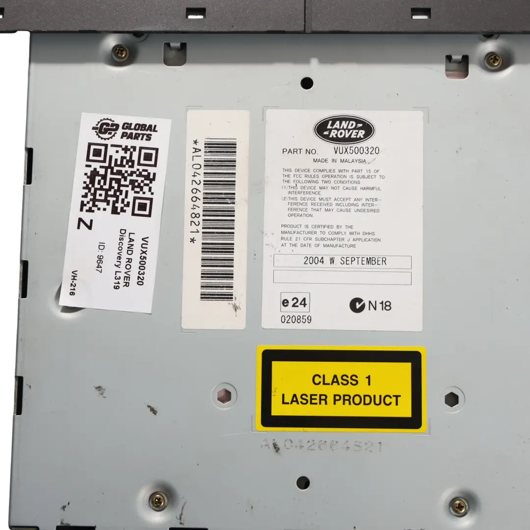 Autoradio Lecteur CD Unité Centrale pour Land Rover Discovery 3 L319 à propos du numéro de pièce VUX500320 Land Rover Discovery 3 L319 Autoradio Lecteur CD Unité Centrale - SKU VUX500320 - Numéro de pièce VUX500320
